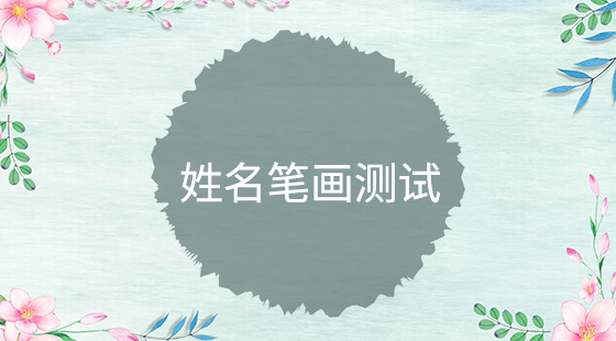 姓名笔画测试