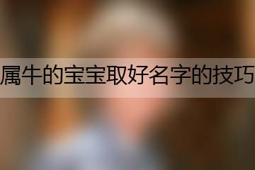 属牛的宝宝取什么名字好