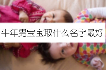 牛年男宝宝取什么名字最好