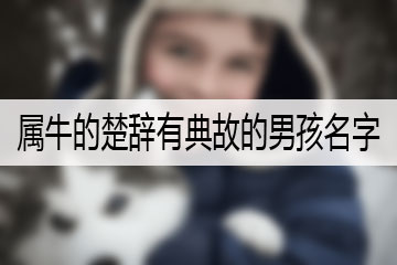 属牛的楚辞有典故的男孩名字