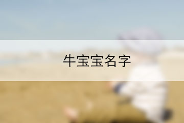 牛宝宝名字