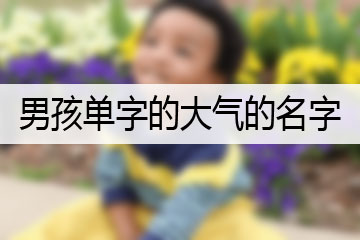 男孩单字的大气的名字有
