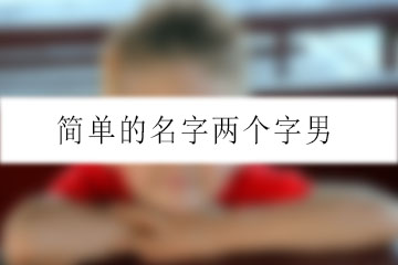 简单的名字两个字男