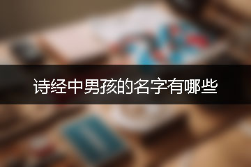 诗经中男孩的名字有哪些