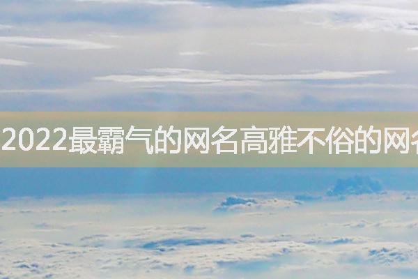 2022最霸气的网名高雅不俗的网名